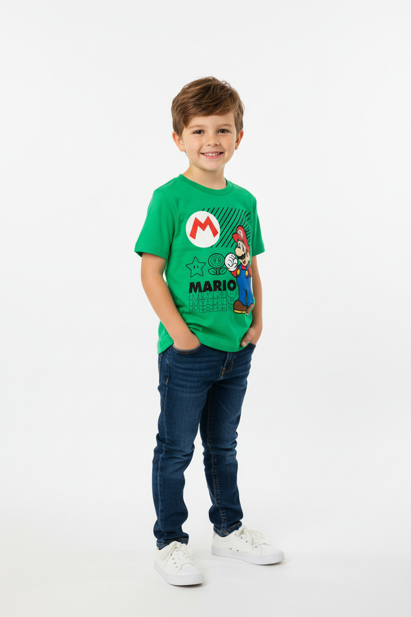 Camisa verde Mario Bross Carters niño