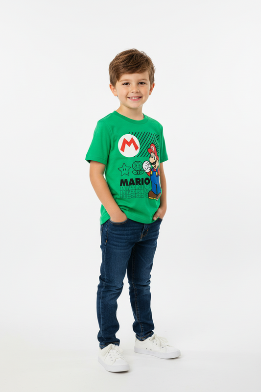 Camisa verde Mario Bross Carters niño