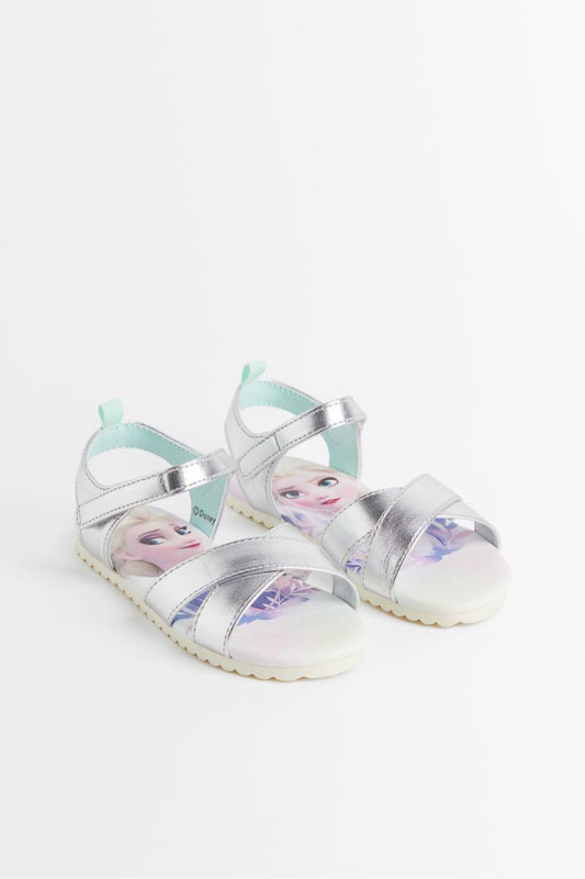 Sandalias plateadas frozen H&M niña