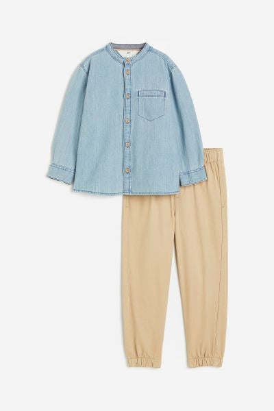 Set 2 piezas formal niño camisa jeans H&M