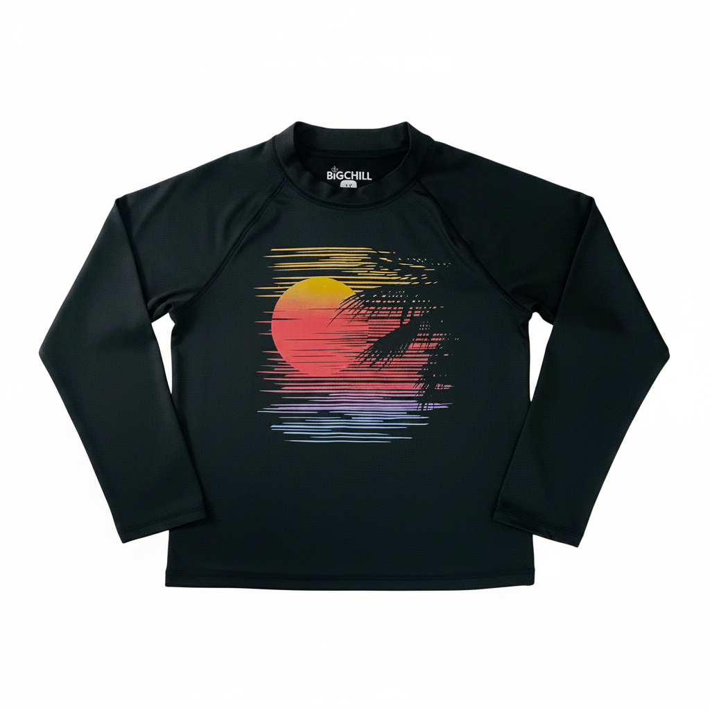 Camisa traje de baño niño negra
