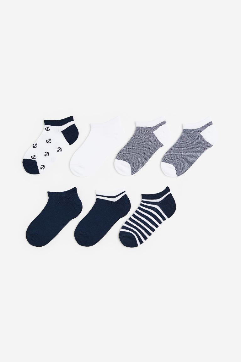 Set 7 pares de Calcetines  azul blanco  unisex H&M 1044794