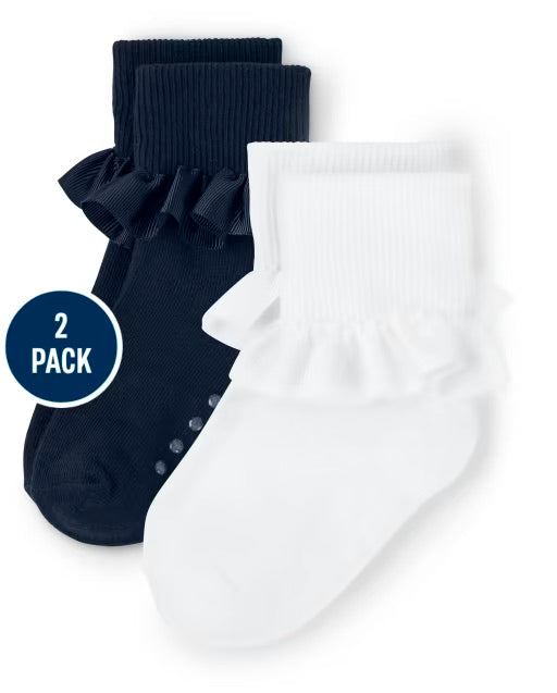 Calcetines blanco azul revuelo Gymboree niña