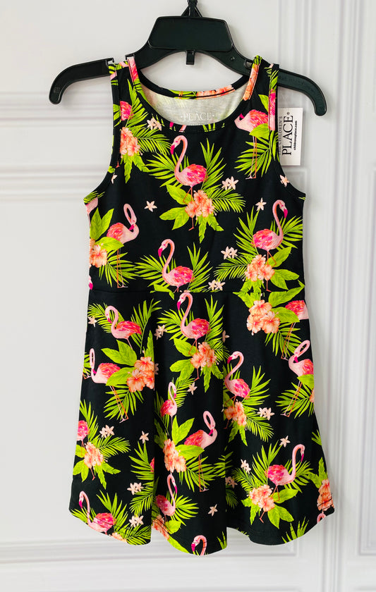 Vestido negro flamingos childrens place niña verano