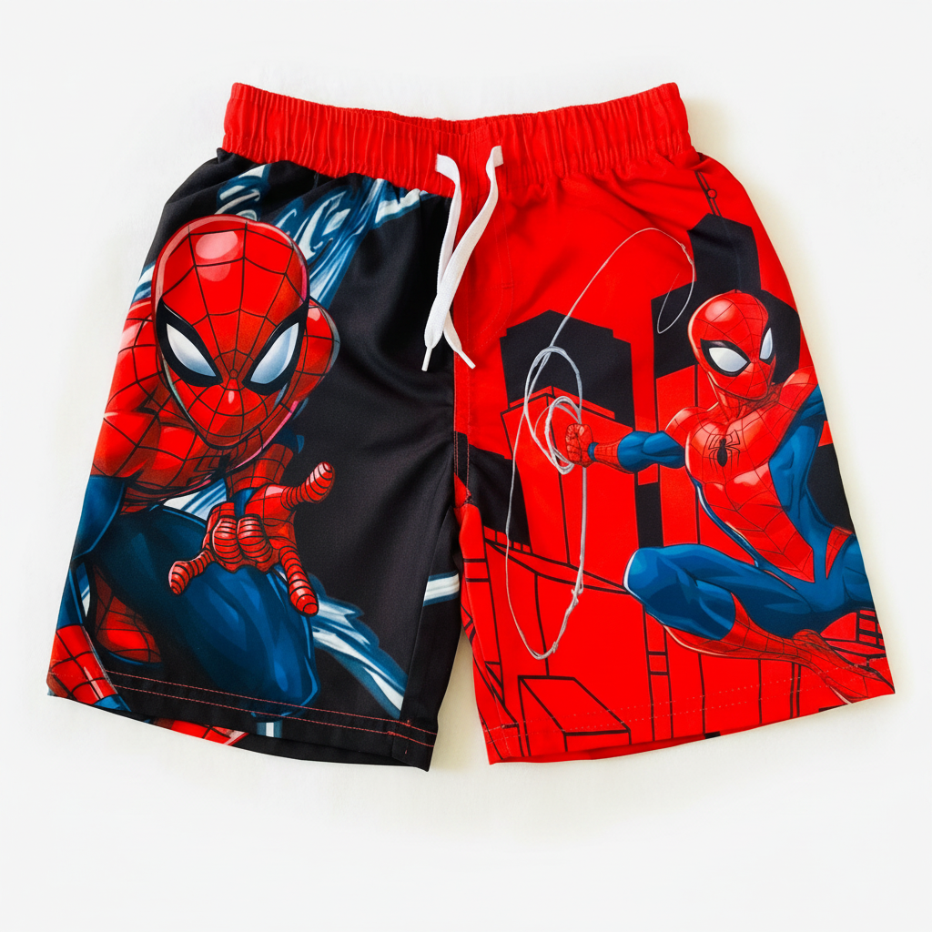 Calzoneta short traje de baño spiderman niño
