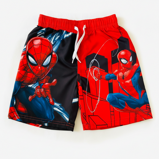 Calzoneta short traje de baño spiderman niño