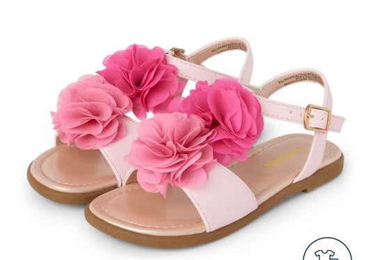 Sandalias Gymboree rosadas niña flores