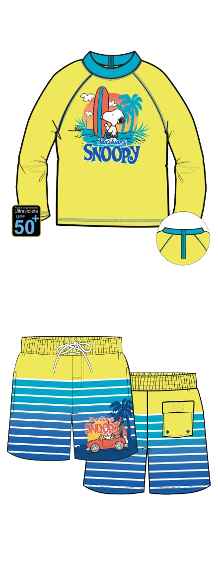 Set 2 piezas traje de baño snoopy bebe niño St Jacks 0430005401-0430005501