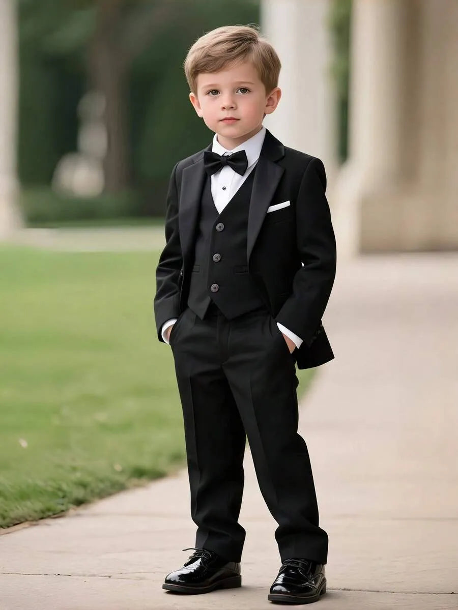 Set 4 piezas saco blazer chaleco pantalon corbatin bebe niño gala sk25052236033618519-sk25031534128074041