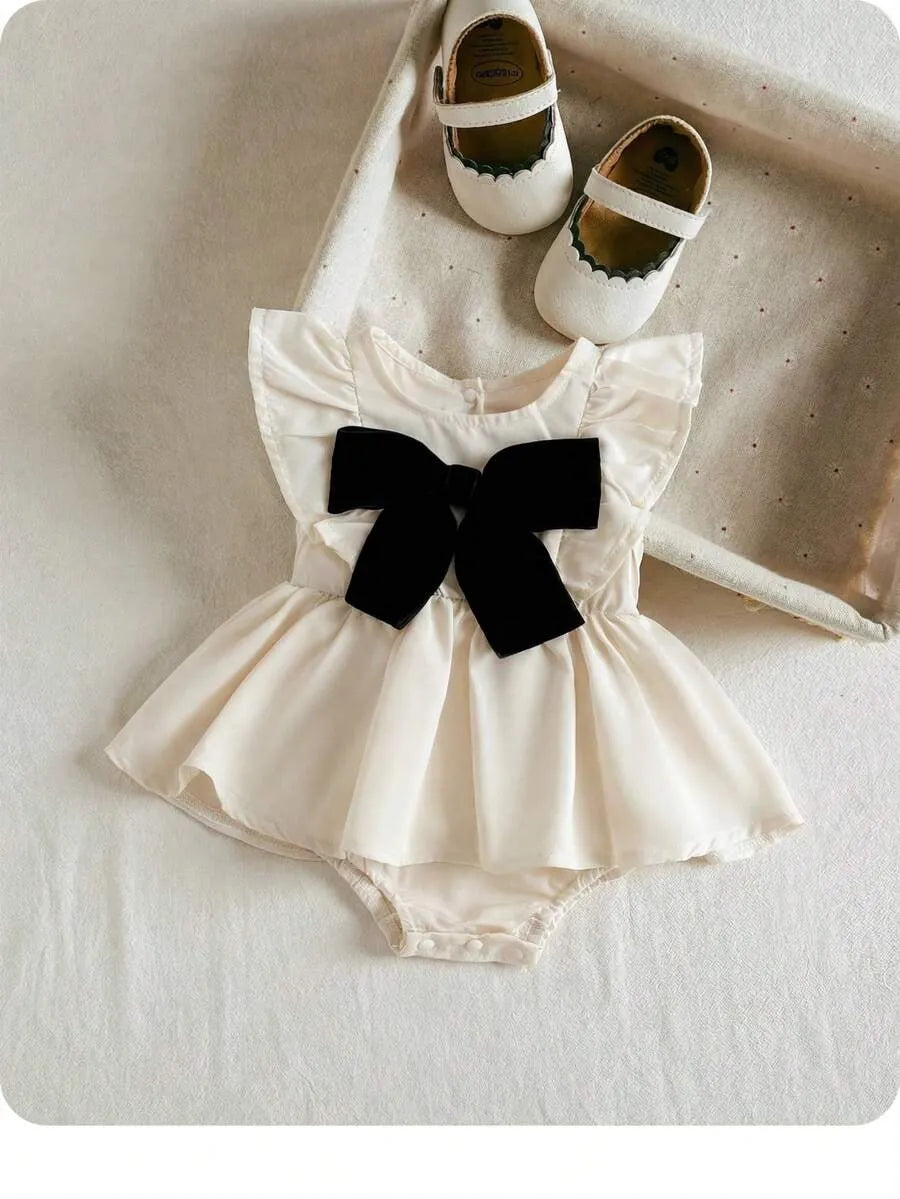 Vestido beige chongo bebe niña sa260106214837797904632
