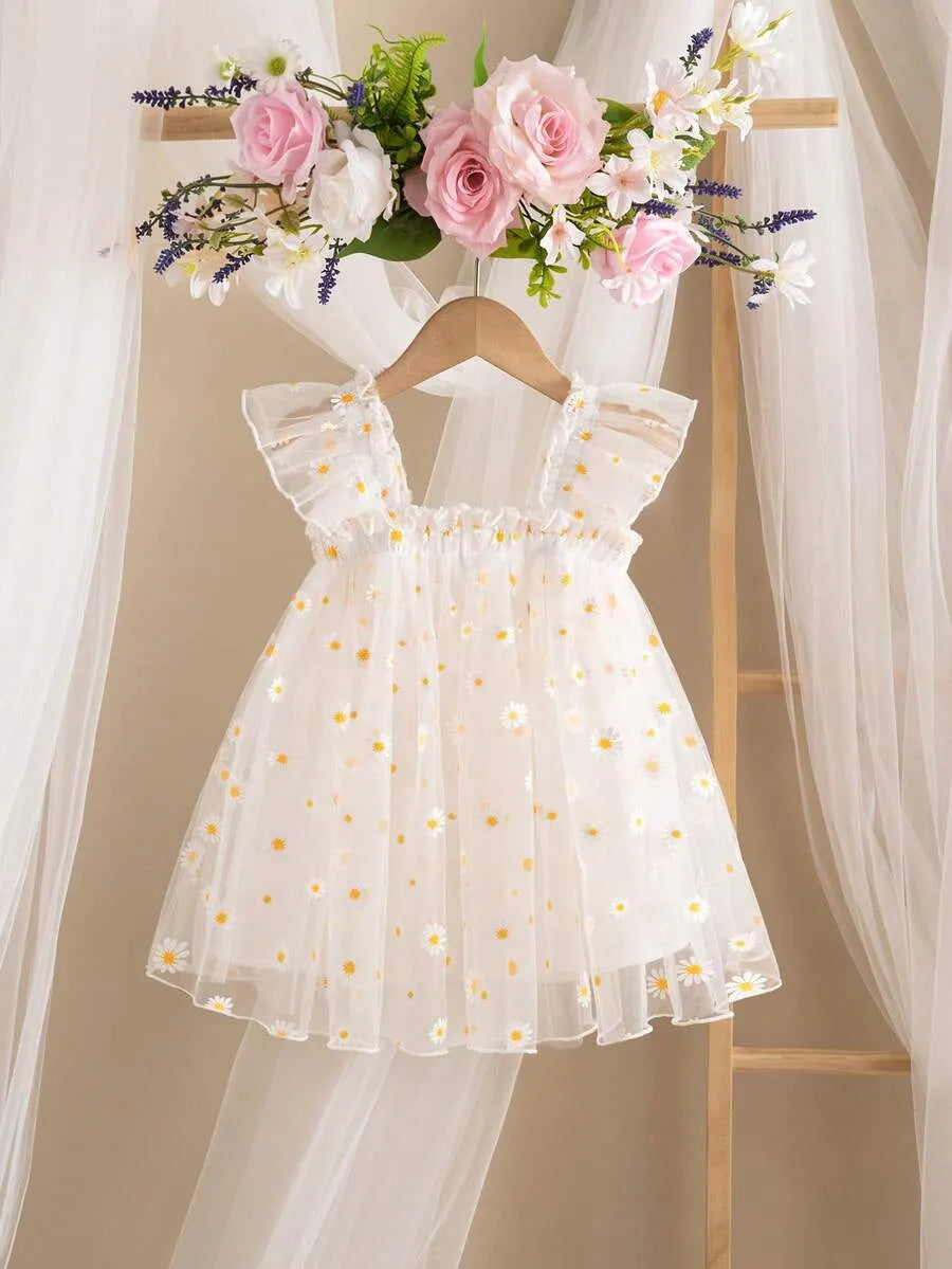 Vestido flores blanco bebe niña sa251206967966593888 tutu