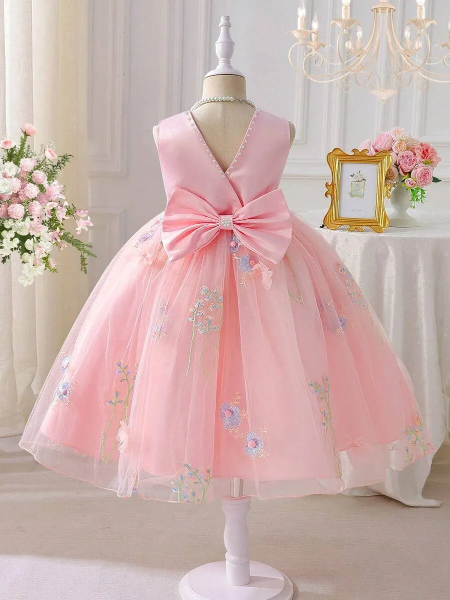 Vestido niña rosado floreado gala sk251120408399340838