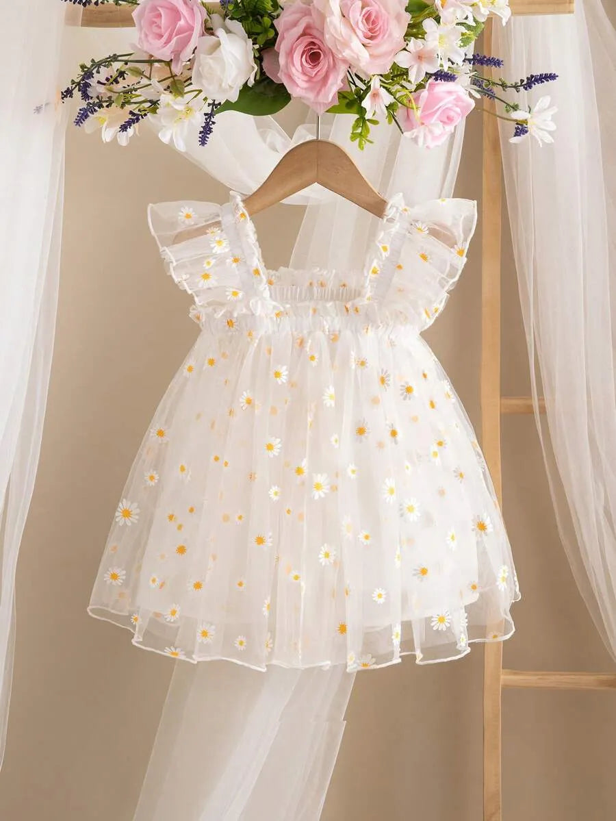 Vestido flores blanco bebe niña sa251206967966593888 tutu
