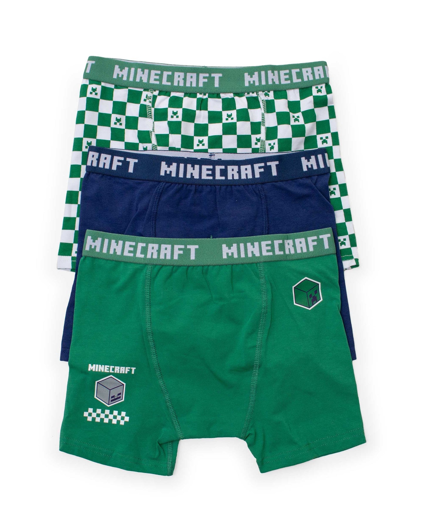 Set paquete 3 boxers verde azul minecraft niño St Jacks 3140006701