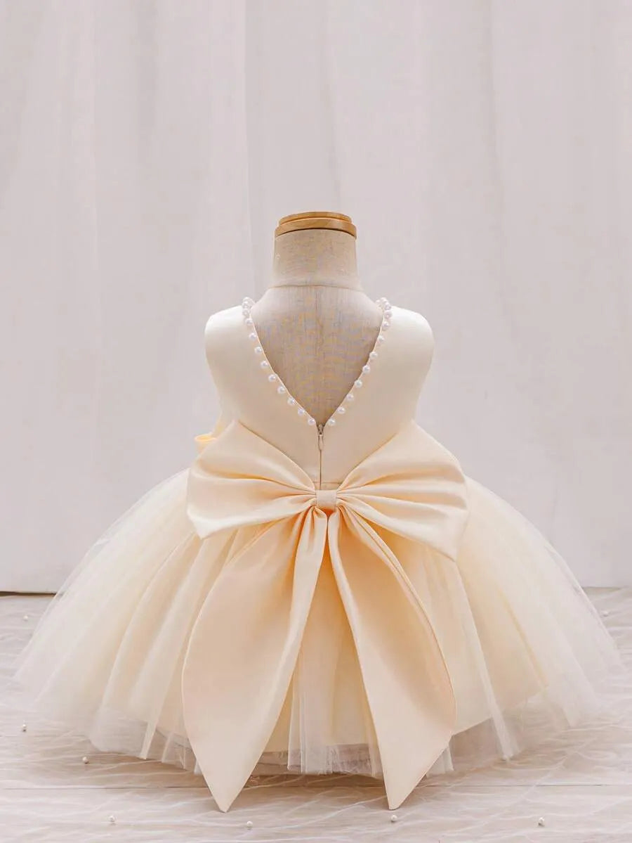 Vestido gala beige bebe niña sa251124426532886827