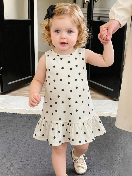 Vestido blanco ivory polka dot bebe niña sa260410150693168352311