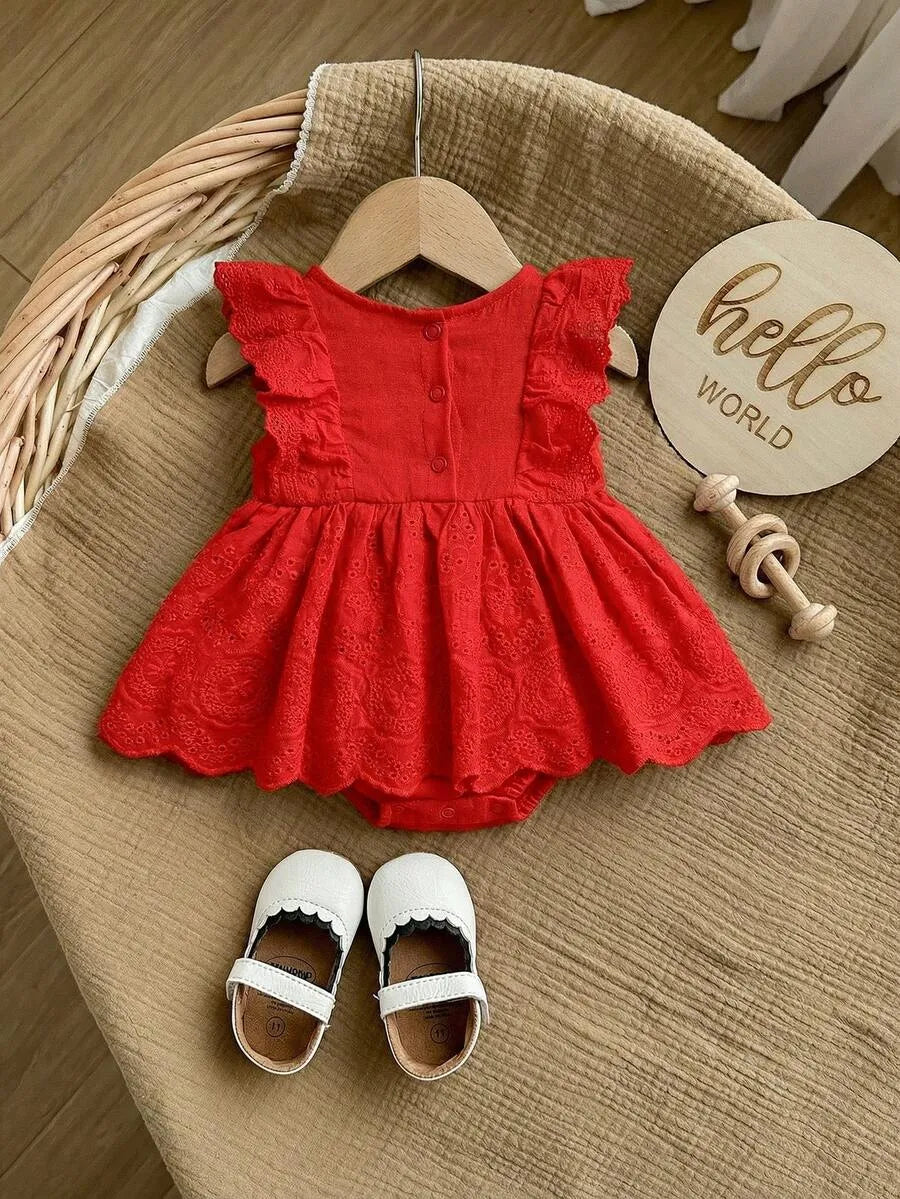 Vestido rojo bebe niña sa251122992592525997