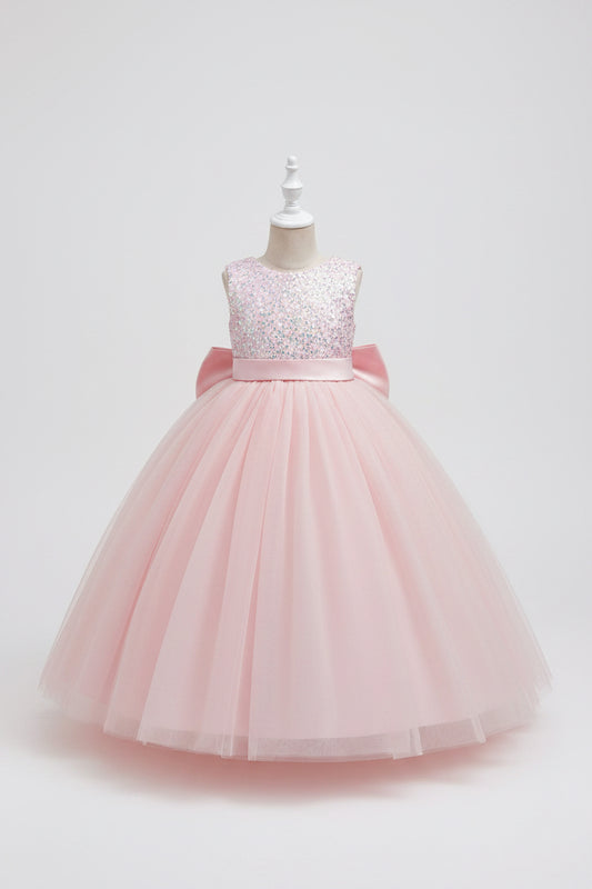 Vestido rosado evento gala niña sk251109087405390250