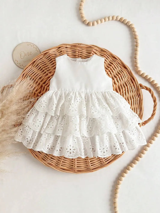 Vestido blanco bebe niña sa25021813312431234