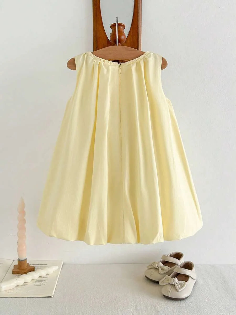 Vestido amarillo chongo bebe niña sa260216035307043786623