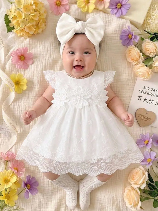 Vestido blanco bebe niña sa260121202671163068950