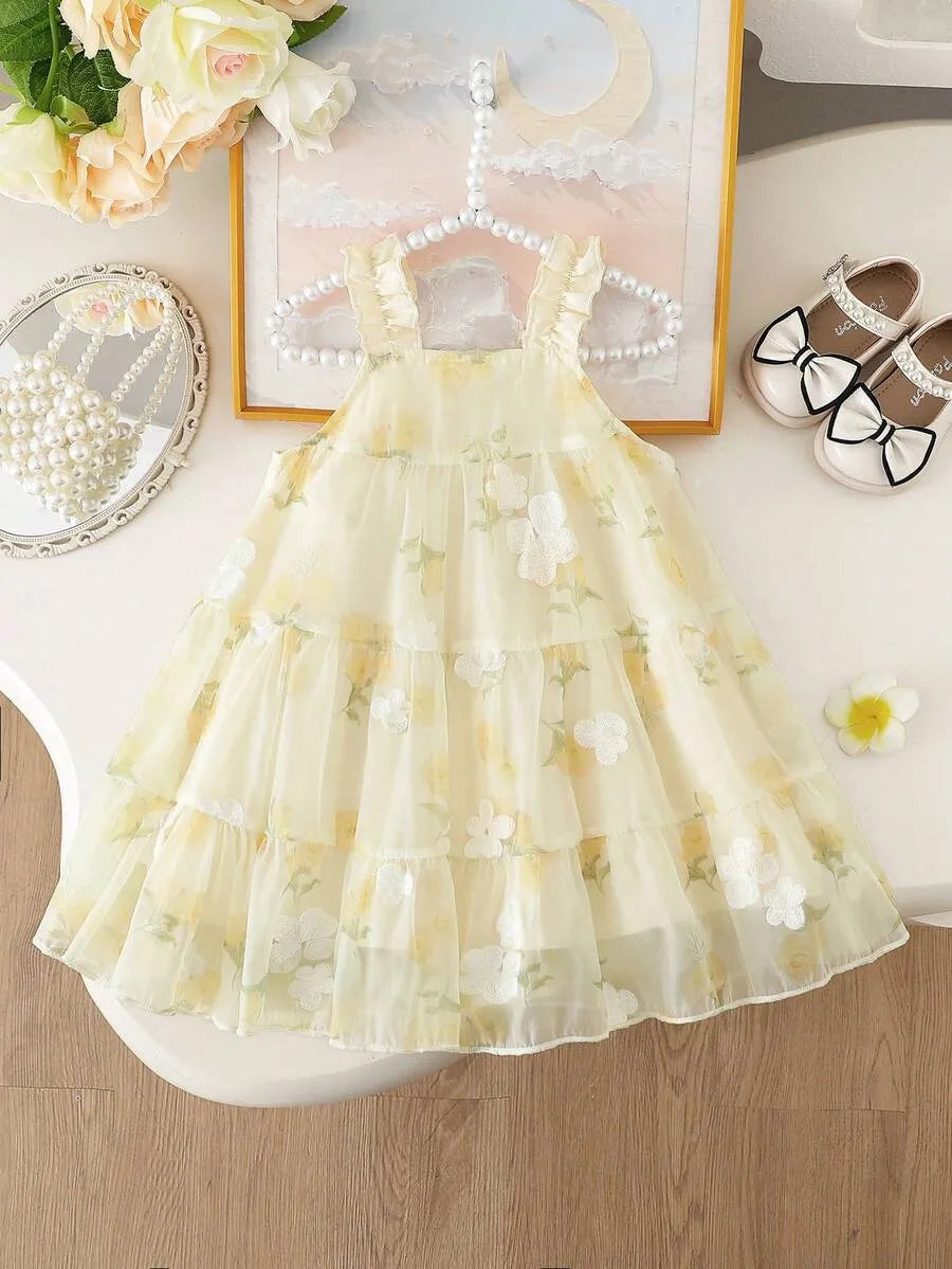 Vestido flores amarillo bebe niña sa251231192780637087532
