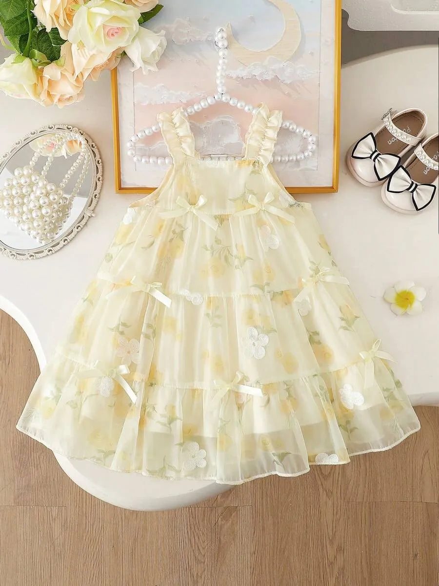 Vestido flores amarillo bebe niña sa251231192780637087532