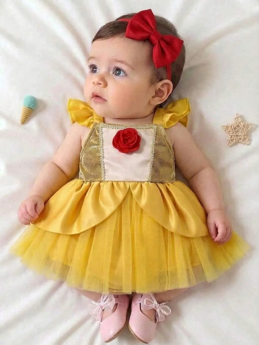 Vestido disfraz princesa  amarillo bebe niña sa260320172263423811469