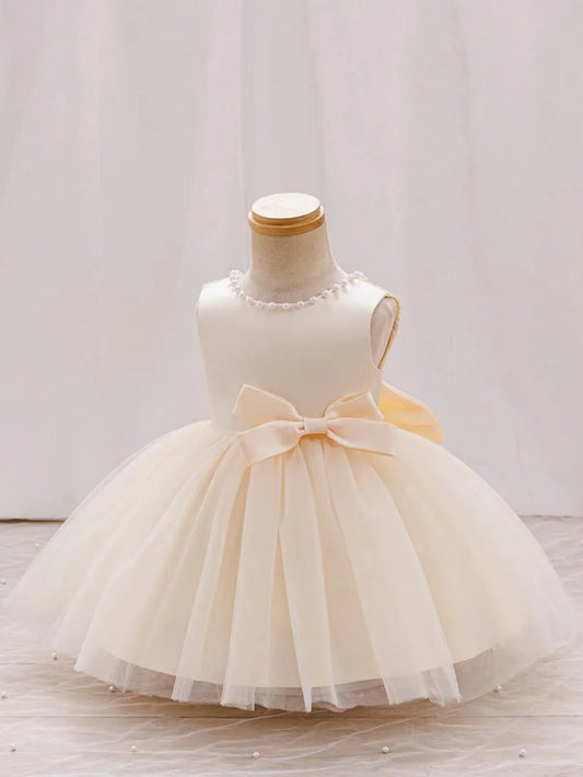 Vestido gala beige bebe niña sa251124426532886827