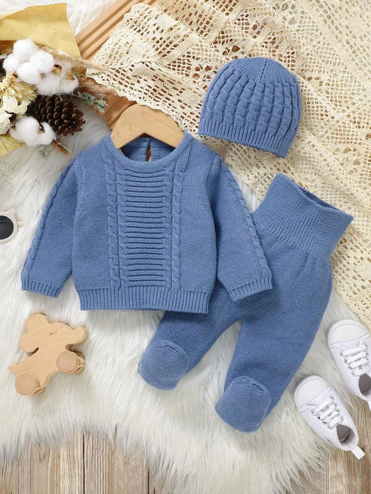 Set 3 piezas camisa pantalon gorro bebe niño salida hospital sa2405170282511182