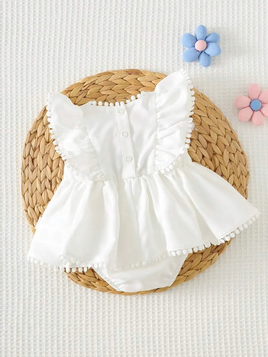 Vestido blanco flores bebe niña sa251205714319125701