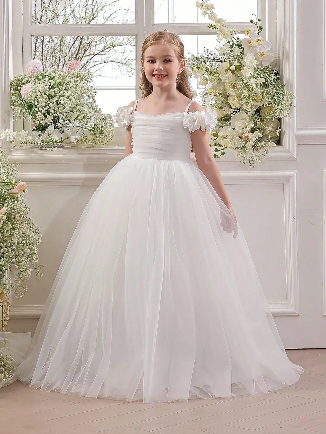 Vestido blanco evento gala niña sk2412170856881801