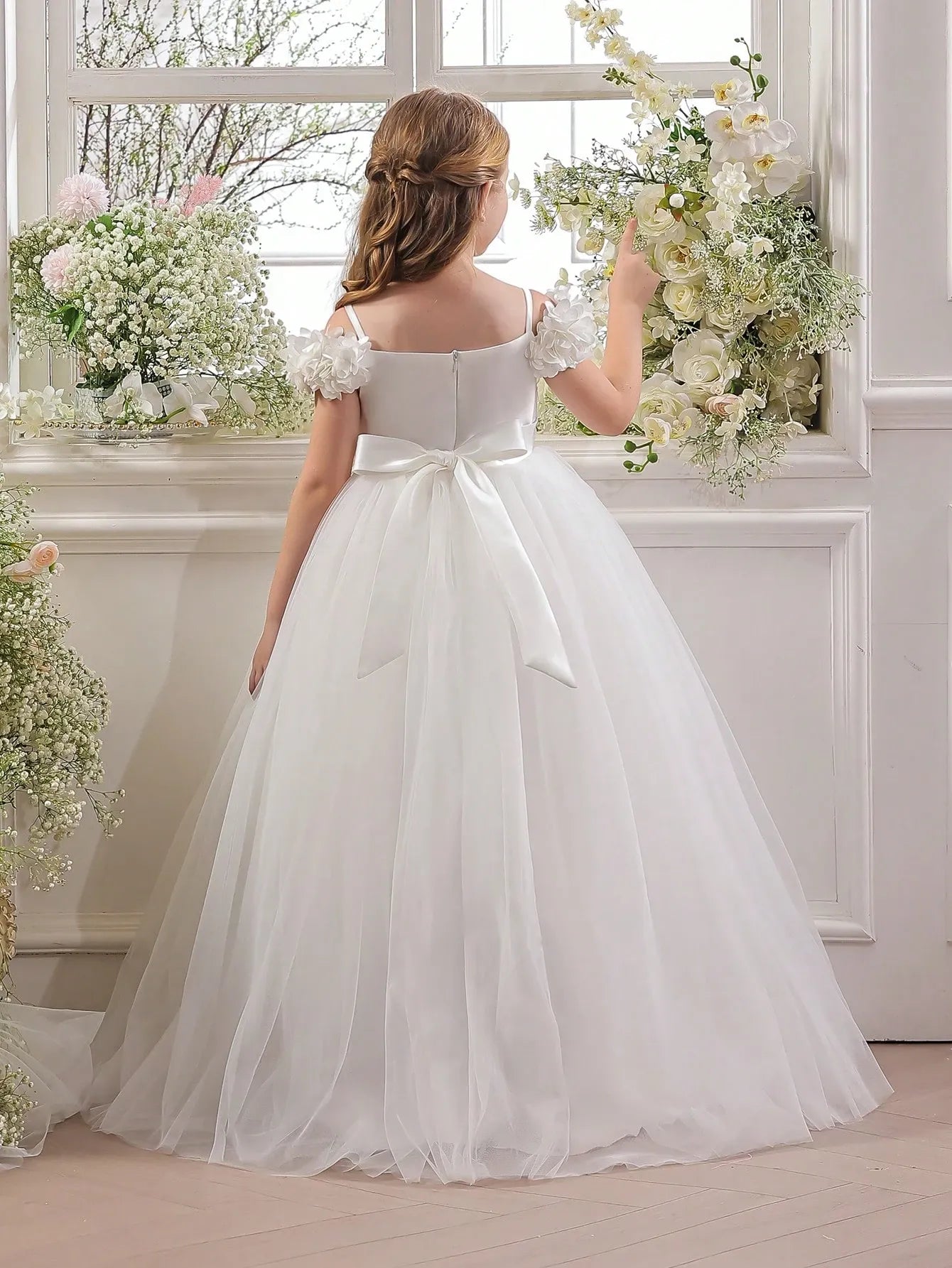 Vestido blanco evento gala niña sk2412170856881801