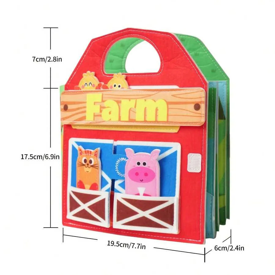 Tablero libro granja bebe niño niña educativo sl260522160191424825230