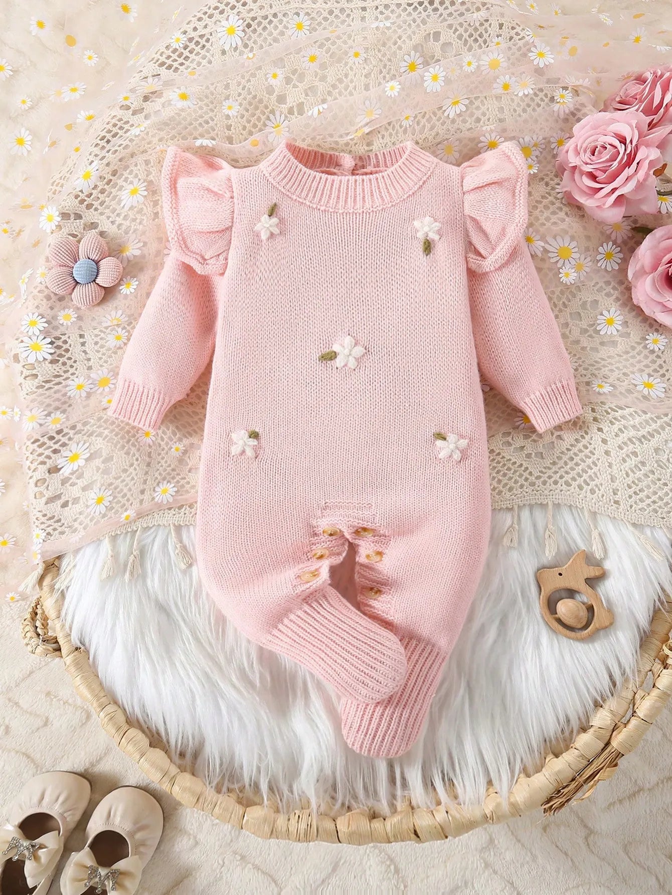Pijama mameluco rosada bebe niña sa251112683266289895