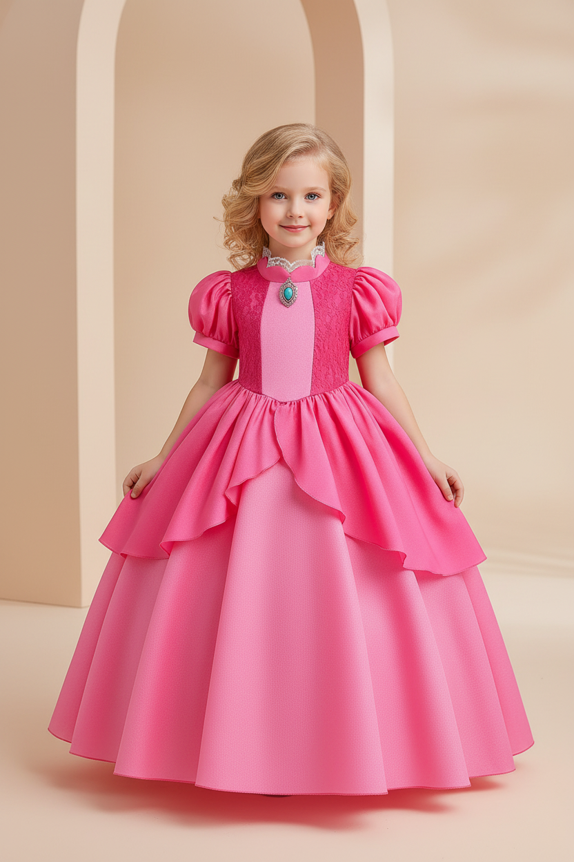 Vestido Disfraz rosado princesa niña sk25062855320242626