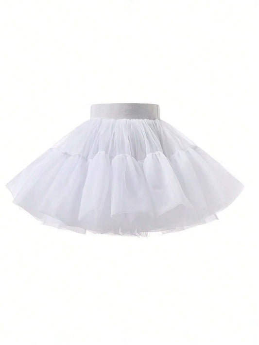 Canbrayan Falda crinolina blanca niña sk2407309443763433