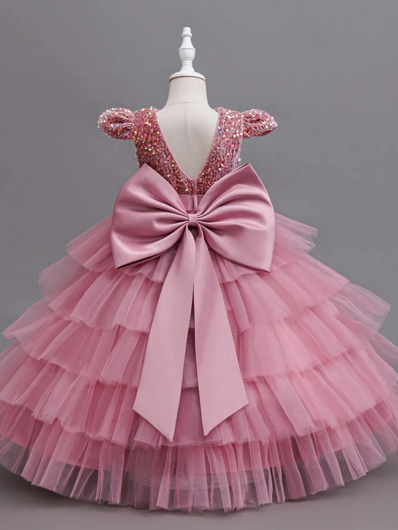 Vestido rosado evento gala niña sk25090398779787801