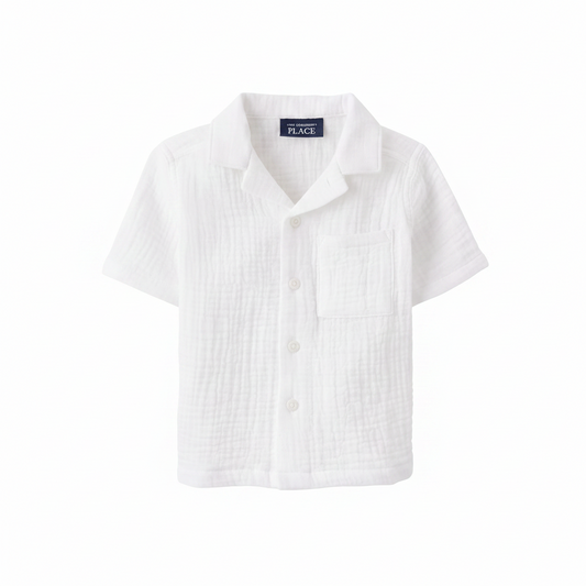 Camisa blanca old money bebe niño Childrens Place 3060720