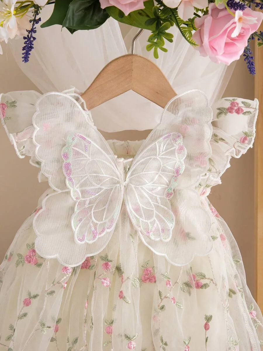 Vestido blanco mariposa bebe niña sa260109223046458033492