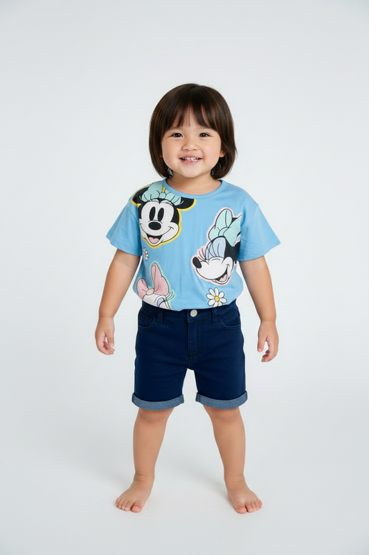 Set 2 piezas camisa azul celeste bebe niña minnie disney D9-MI-1254B promo 2x1000 490390