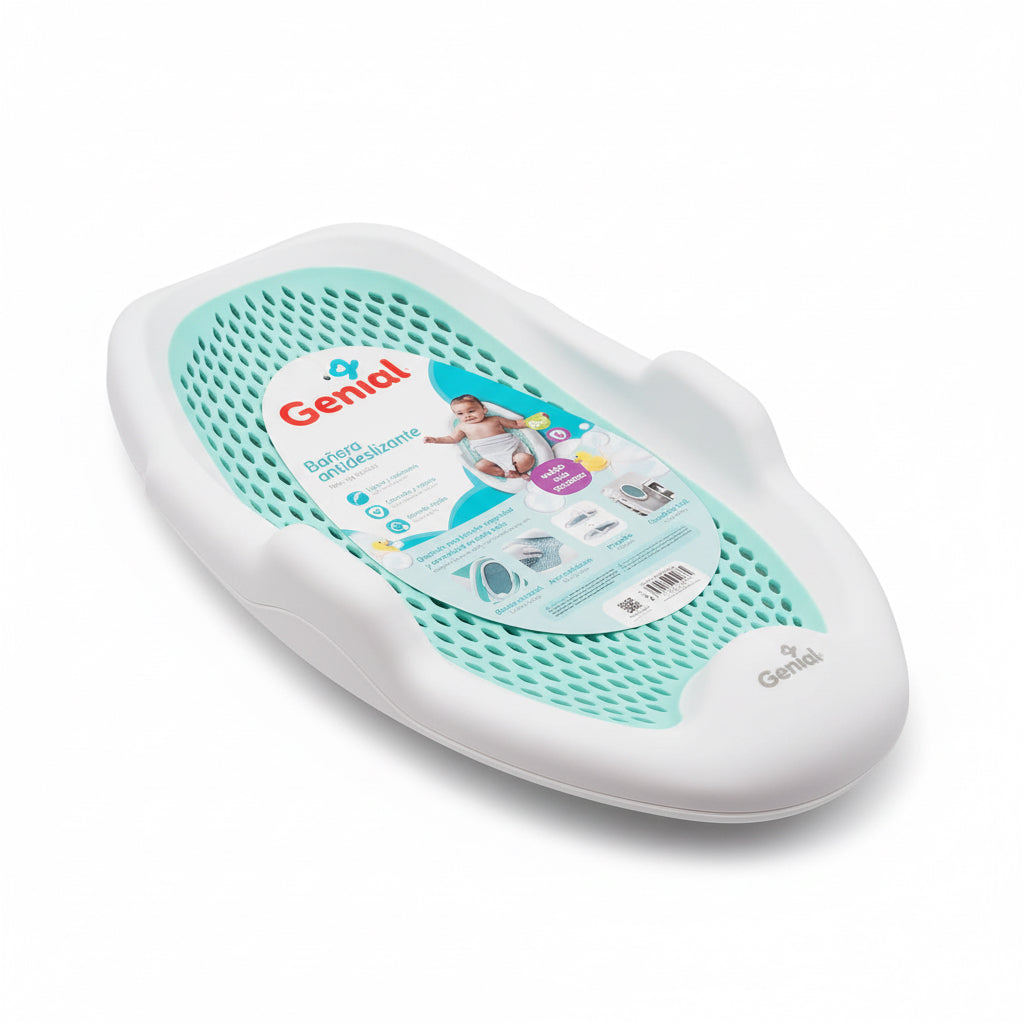 Bañera plegable antideslizante Genial bebe niño niña Verde Menta
