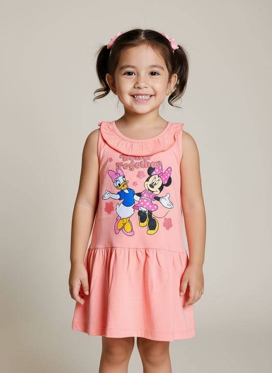 Vestido salmon Minnie Disney bebe niña promo 3x1000
