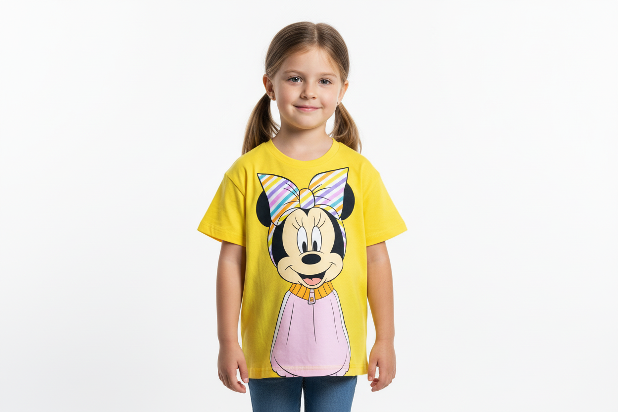 Camisa amarilla Minnie bebe niña D1-MI-1291B promo 4x1000 390345