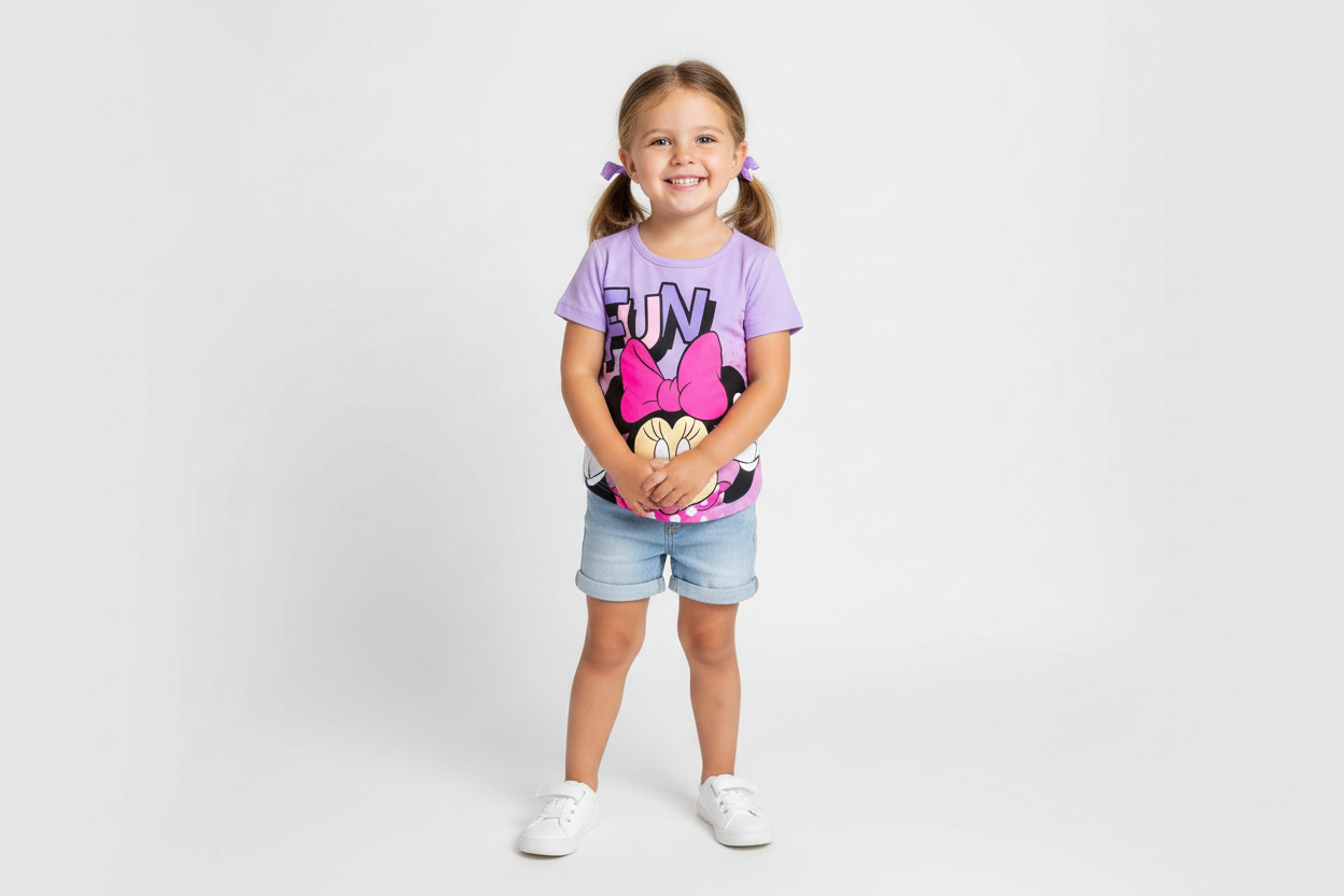 Camisa morada Minnie bebe niña D1-MI-1292B 390345 promo 4x1000