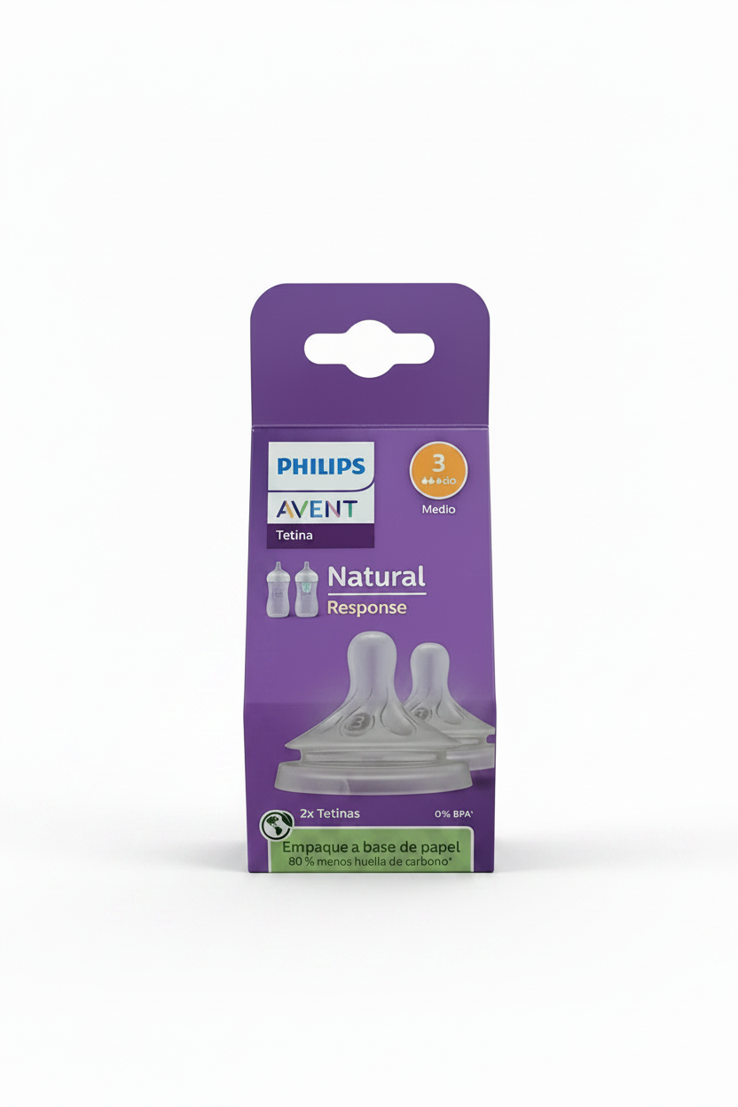 Mamadera Avent Natural flujo 3 set 2