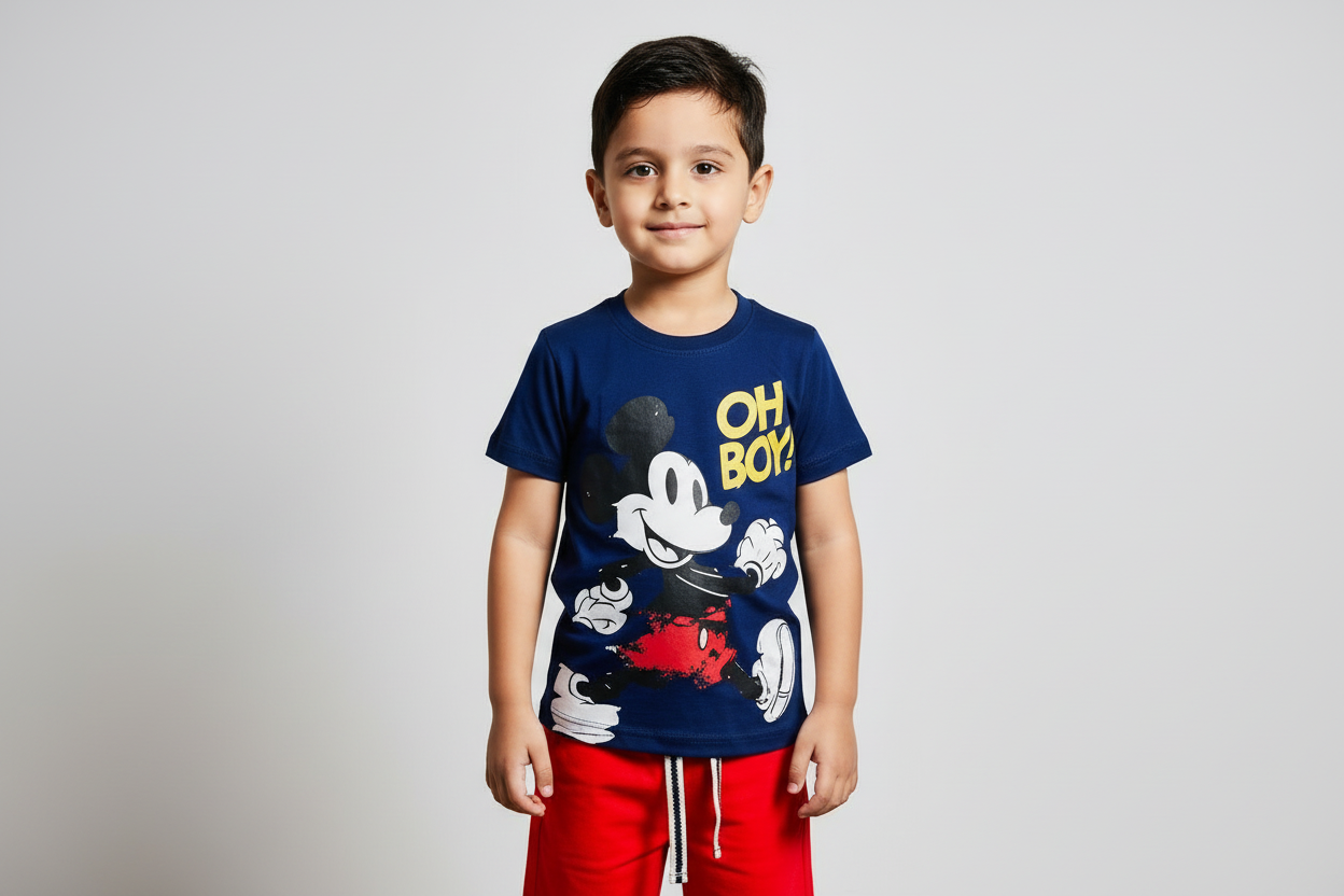 Set conjunto 2 piezas Mickey camisa azul bebe niño D9-MK-1303B 545490