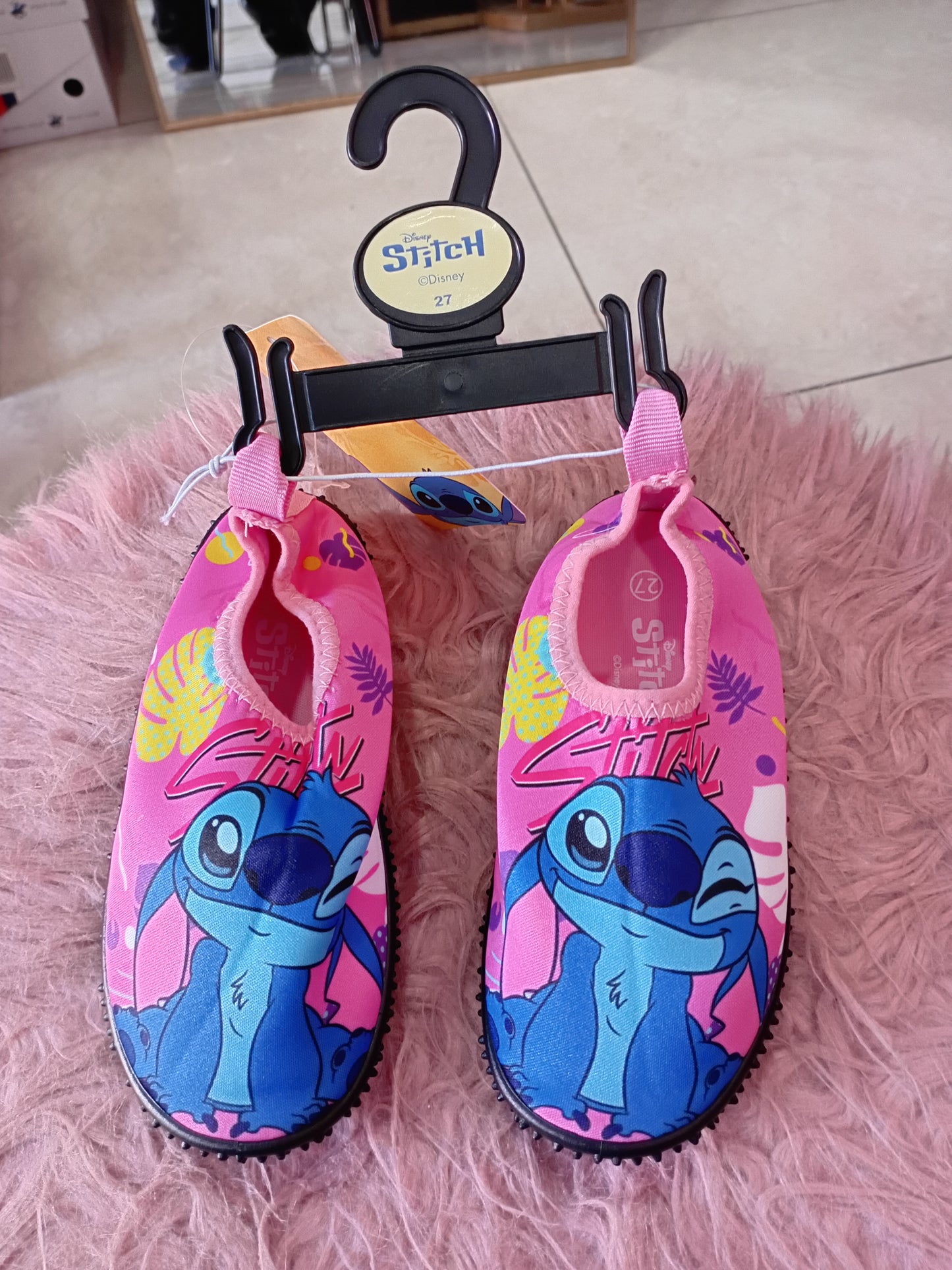 Sandalias de baño rosadas bebe y niña Stitch D8-STI-Z157D water shoes