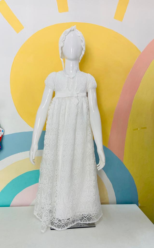 Vestido Blanco Bautizo 2 piezas