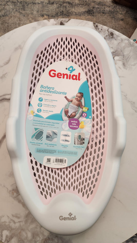 Bañera plegable Genial bebe niña Rosada